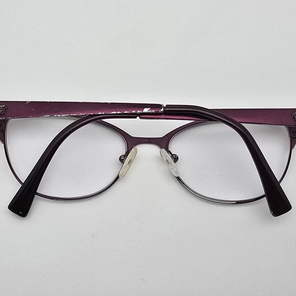 Versace Mod. 1240 1397 Plum Purple Cat Eye Eyeglasses Frame Italy 53-17-140 - Picture 9 of 14